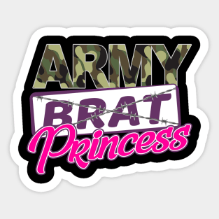 'Army Brat Princess' Funny Princess Gift Sticker
